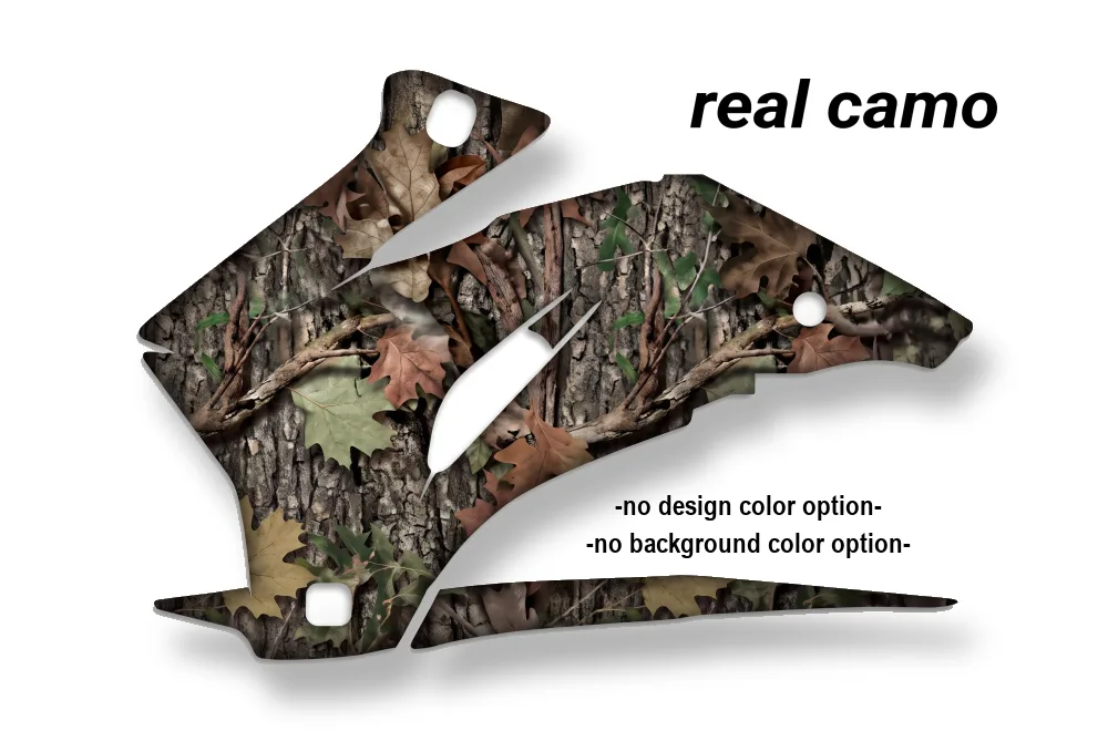 Real Camo design shown on a set of graphic panels