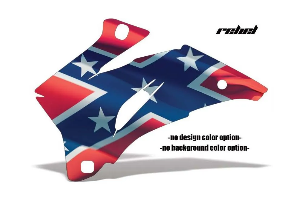 Rebel design shown on a set of graphic panels