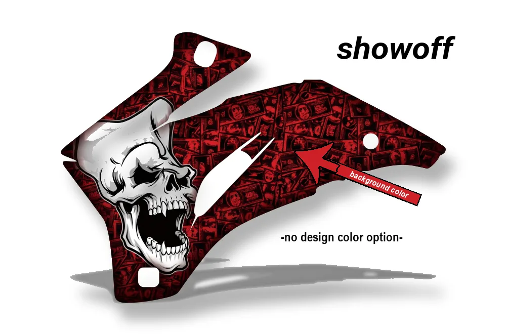 Showoff design shown on a set of graphic panels