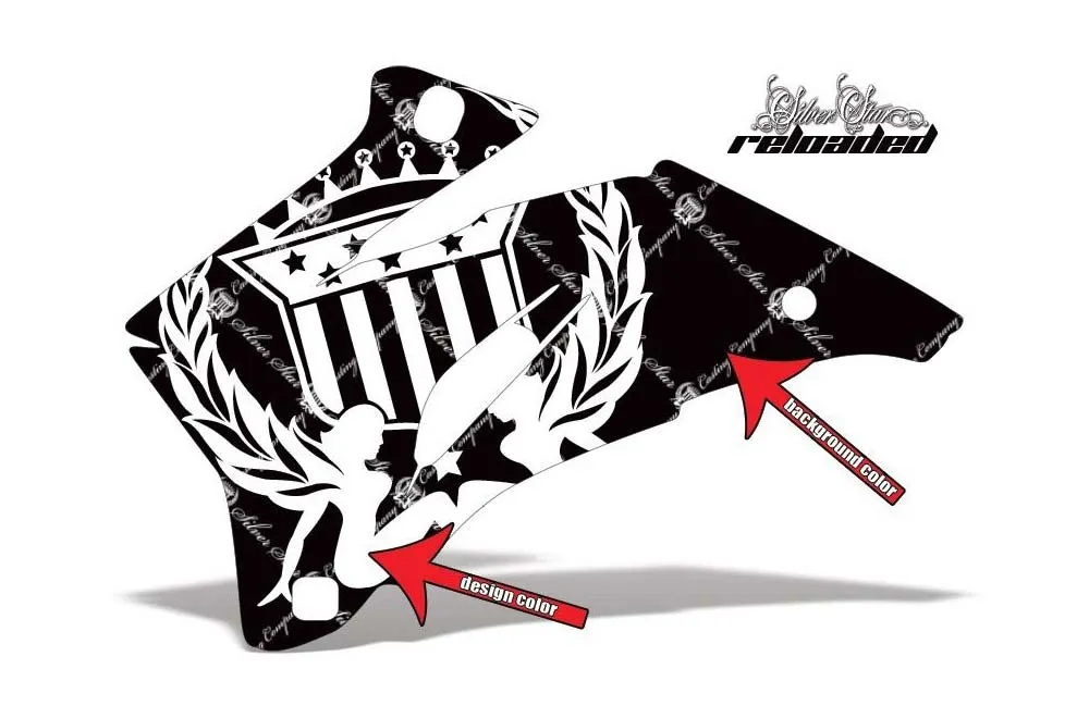 Silver Star Reloaded design shown on a set of graphic panels