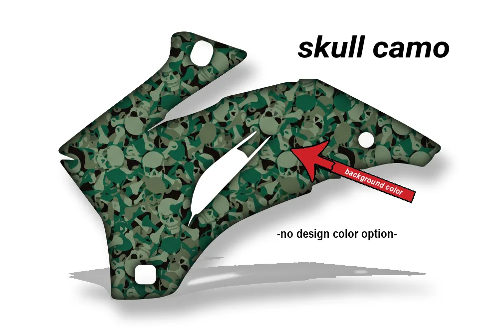 Skull Camo design shown on a set of graphic panels