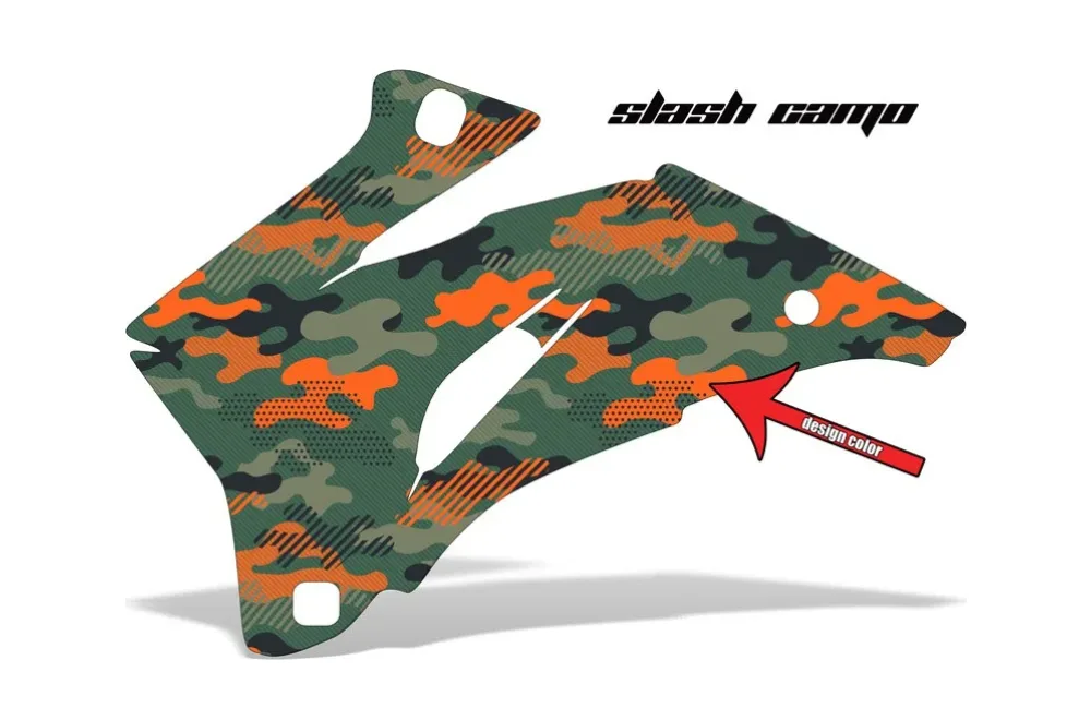 Slash Camo design shown on a set of graphic panels