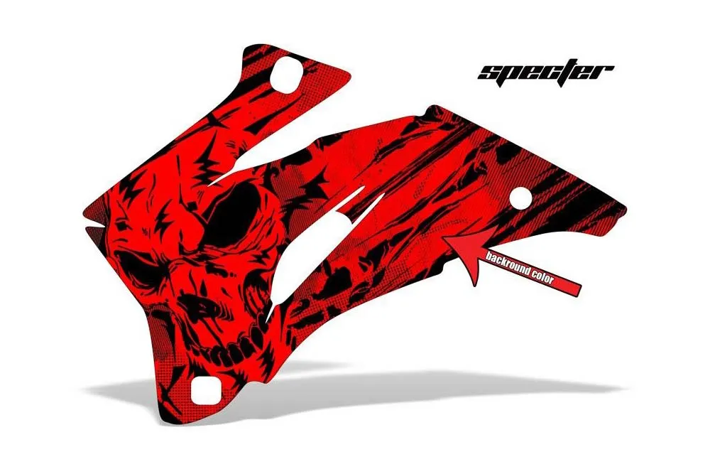 Specter design shown on a set of graphic panels