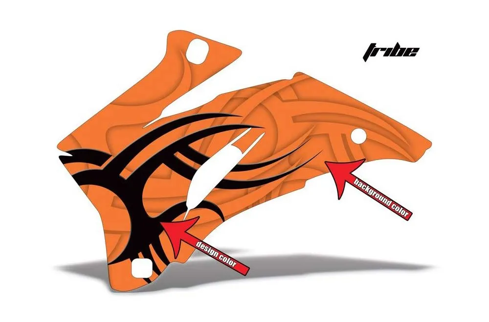 Tribe design shown on a set of graphic panels