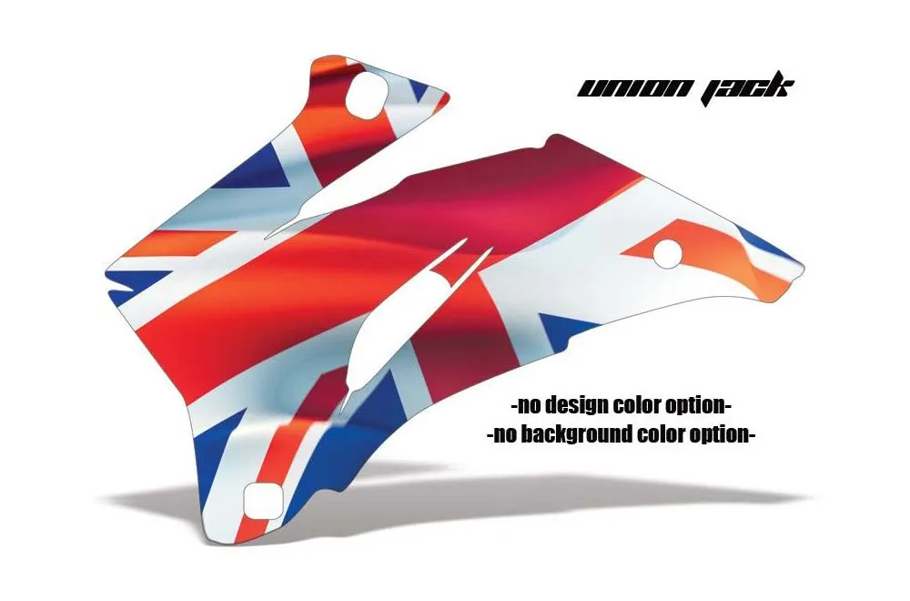 Union Jack design shown on a set of graphic panels