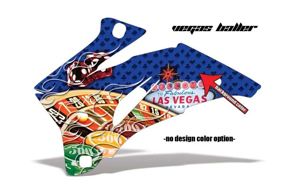 Vegas Baller design shown on a set of graphic panels