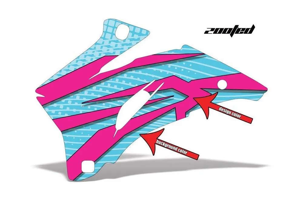 Zooted design shown on a set of graphic panels
