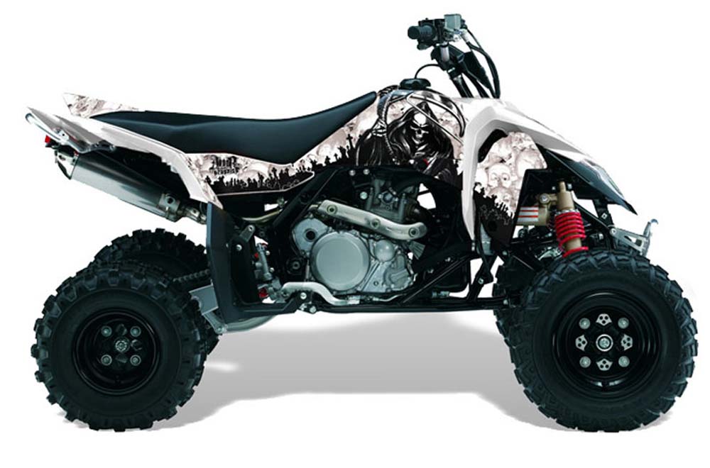 Suzuki LTR 450 ATV Graphic Kit - 2006-2009 Reaper White